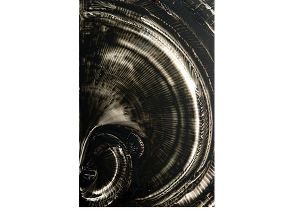 Composition 3, 2008, encre de Chine sur polyur&eacute;thane expans&eacute;, 60x40cm